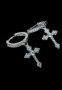Outlet Sale Сребърни висящи кръстове с кристали all white/нови, снимка 1 - Колиета, медальони, синджири - 44031321