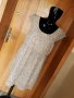 Маслено зелено-бяла лятна рокля на ситни цветя ХЛ+, снимка 1 - Рокли - 32856178