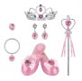 Игрален комплект с розови ботуши и аксесоари за принцеса, снимка 1