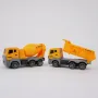 Комплект жълти строителни камиони с въртяща се цистерна и повдигаща се каросерия, снимка 2