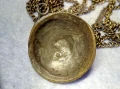 Стар ЕТНО АРТ БРОНЗОВ МЕДАЛЬОН с БРОНЗИРАНА СТОМАНЕНА ВЕРИЖКА , снимка 6