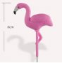 Фламинго на клечка пластмасов топер фигурка за торта , снимка 3