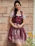 KOJOOIN Dirndl Дамска  традиционна рокля с дантелена престилка от 2 части. , снимка 3