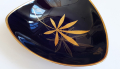 LINDNER – Немски порцелан бонбониера фруктиера кобалт злато цветя, снимка 10