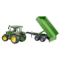 Трактор John Deere 5115 M със самосвално ремарке BRUDER 02108, снимка 7
