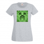 Дамска тениска Creeper Face 3 майнкрафт Minecraft,Игра,Забавление,подарък,Изненада,Рожден Ден., снимка 7