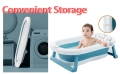 Сгъваема детска вана с дигитален термометър и анатомична подложка (0-6 години) – Синя, снимка 10