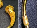 Златна гривна белезник grivna zlaten 14 k 585 gold, снимка 9