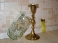 Свещник Ваза-Бронз Стъкло, снимка 8