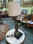 Уникална антикварна дизайнерска настолна фигурална лампа , снимка 5