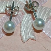 Нови сребърни обеци с перли , снимка 1 - Обеци - 43948075