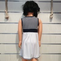 Нова детска моряшка рокличка с висока талия, от 2-4 години, снимка 6 - Детски рокли и поли - 29040002