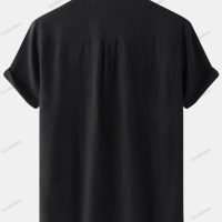 Мъжка памучна риза с яка и къс ръкав, 7цвята , снимка 11 - Ризи - 44901208