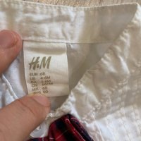 H&M 4-6m нов комплект дънки с ризка, снимка 7 - Комплекти за бебе - 28494518