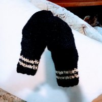 Ръчно плетени детски чорапи от вълна, ходило 16 см., снимка 2 - Чорапи - 39831219