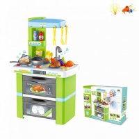 Детска кухня със светещи котлони и реалистични звуци (70см), снимка 2 - Образователни игри - 35112494