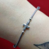 Дамска/мъжка/детска гривна със 925 сребърен кръст, Подарък за кръщене, снимка 15 - Гривни - 26153761