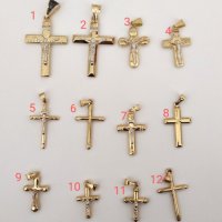 Златни кръстове и богородици 14к 585проба, снимка 3 - Колиета, медальони, синджири - 35365711