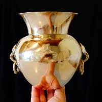Швейцарска масивна ваза,амфора,никелово сребро., снимка 8 - Вази - 28677695
