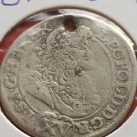 Сребърна монета 15 кройцера Леополд първи Кремниц Унгария 13681, снимка 7 - Нумизматика и бонистика - 42987579