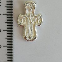 Нов сребърен двулицев кръст, снимка 1 - Колиета, медальони, синджири - 28530831