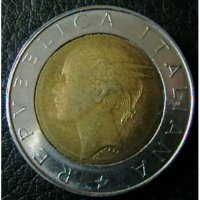 500 лири 1998, Италия, снимка 2 - Нумизматика и бонистика - 34639059