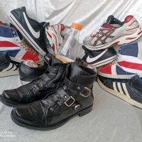 мото боти,УНИСЕКС БОТУШИ, 42 - 43, BIKER BOOTS,рокер боти,чопър,хард,100% естествена кожа, снимка 16 - Мъжки боти - 43899848