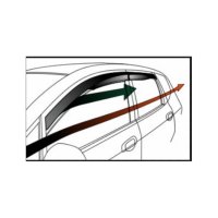 Ветробрани Черни Външни за Мерцедес Mercedes Vito Viano 2004 до 2020 Предни Комплект 2 броя, снимка 4 - Аксесоари и консумативи - 40574295