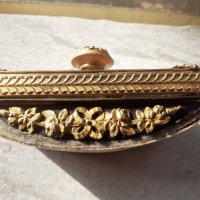 Стар френски антикварен тампон попивателта позлатен бронз , снимка 4 - Антикварни и старинни предмети - 38515229
