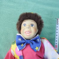 Немска порцеланова кукла клоун 33см, снимка 3 - Кукли - 35011636