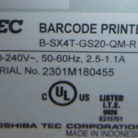 Промишлен етикетен баркод принтер Toshiba B-SX4T, снимка 5 - Принтери, копири, скенери - 26674124