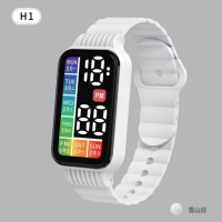 ⌚ Нов LED електронен часовник H1 сензорен екран.⌚
, снимка 2 - Дамски - 44884865