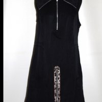XL/XXL Черна рокля с апликации с животински принт

, снимка 2 - Рокли - 42940503