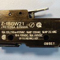 Краен изключвател OMRON Z15GW21 15A, 250V AC limit switch, снимка 4 - Резервни части за машини - 38282765