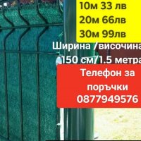 Мрежа за ограда,Ограда мрежа 90% засенчване ширина 1.5 метра/150 см, снимка 3 - Огради и мрежи - 40128512