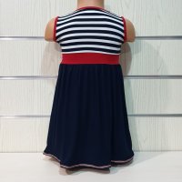 Нова детска моряшка рокличка с висока талия от 1 година до 14 години, снимка 3 - Детски рокли и поли - 29040098