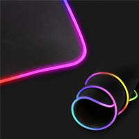 Геймърска Светеща RGB подложка за клавиатура/Лаптоп, снимка 7 - Клавиатури и мишки - 32292101
