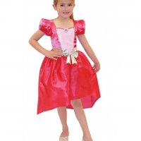Рокля на Барби с коронка и същата рокля за кукла Барби, снимка 1 - Детски рокли и поли - 28874864