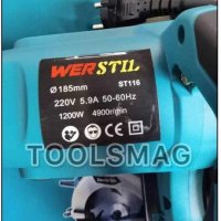 Професионален Циркуляр WERSTIL HS7000-185 ЧЛ 1200W, снимка 2 - Циркуляри - 40405065