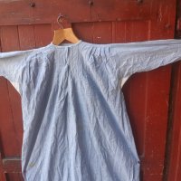Автентична кенарена синя риза с дантела, снимка 2 - Антикварни и старинни предмети - 37225124