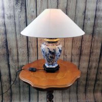 Настолна порцеланова лампа - Азия, снимка 3 - Настолни лампи - 43312565