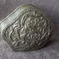 Рядка българска възрожденска сребърна кутийка за емфие 19век, снимка 3 - Антикварни и старинни предмети - 33049395