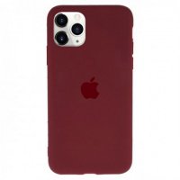 Силиконов кейс Silicone Case 2 за Apple, За iPhone 11 Pro Max (6.5), Бордо, снимка 1 - Калъфи, кейсове - 37818808