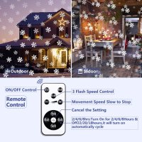Коледен ЛЕД проектор- снежинки с дистанционно , снимка 4 - Други - 43498667
