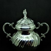 Сребърна захарница проба 925, уникално гръцко бижу, снимка 1 - Антикварни и старинни предмети - 37452195