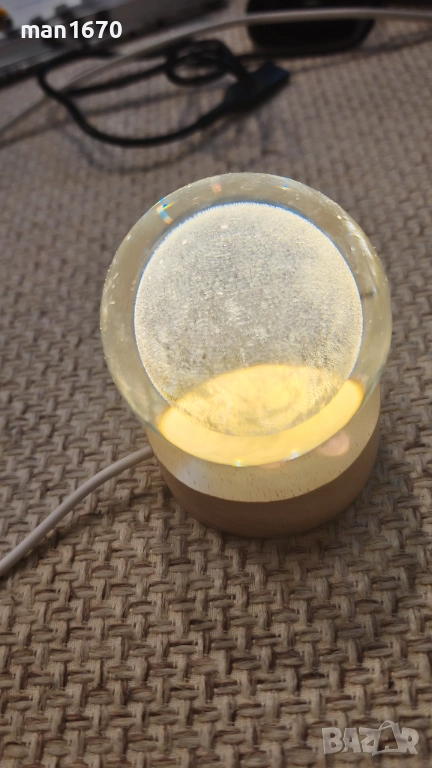 Сверична нощна лампа Луна, снимка 1