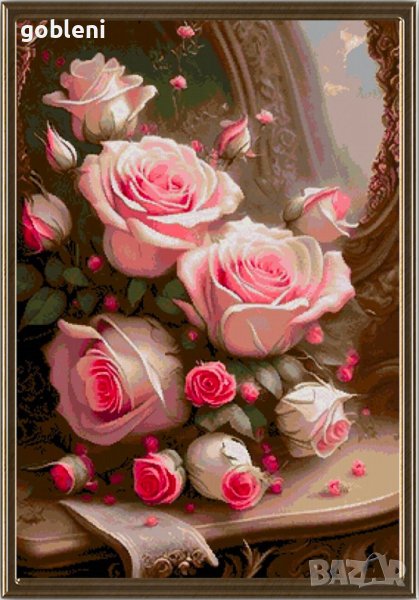 	гоблен "РАЗКОШНИ РОЗИ" Д 46; размери/30*44/см.; 36 цвята; 63 лв., снимка 1