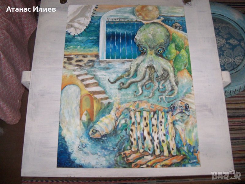 "Морски блянове" картина на худ. Десислава Илиева, снимка 1