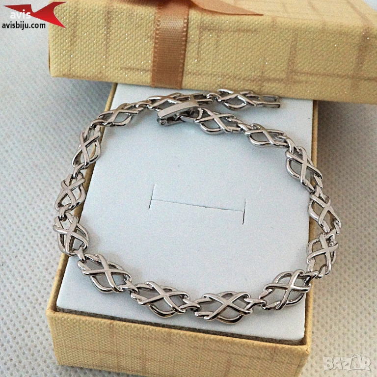 Гривна с платинено покритие 231091, снимка 1