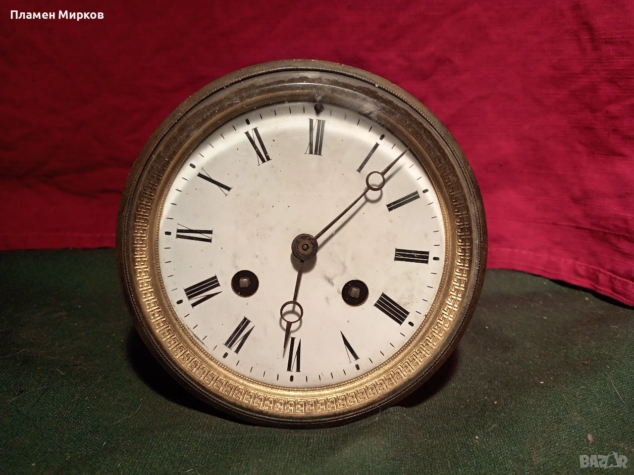 Механизъм от френски каминен часовник, снимка 1